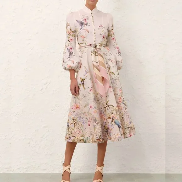 Zimmermann REBELLION BUTTON MIDI DRESS - Picture 1 of 10